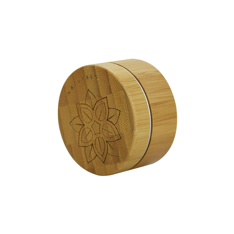 natural cosmetic packaging 5-100g bamboo aluminum jar lip balm jar