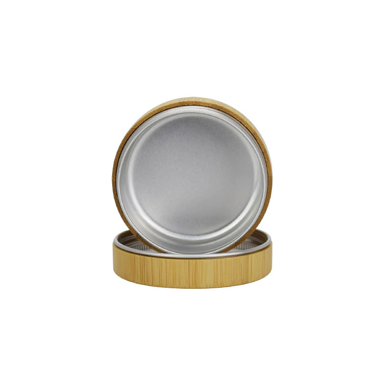 natural cosmetic packaging 5-100g bamboo aluminum jar lip balm jar