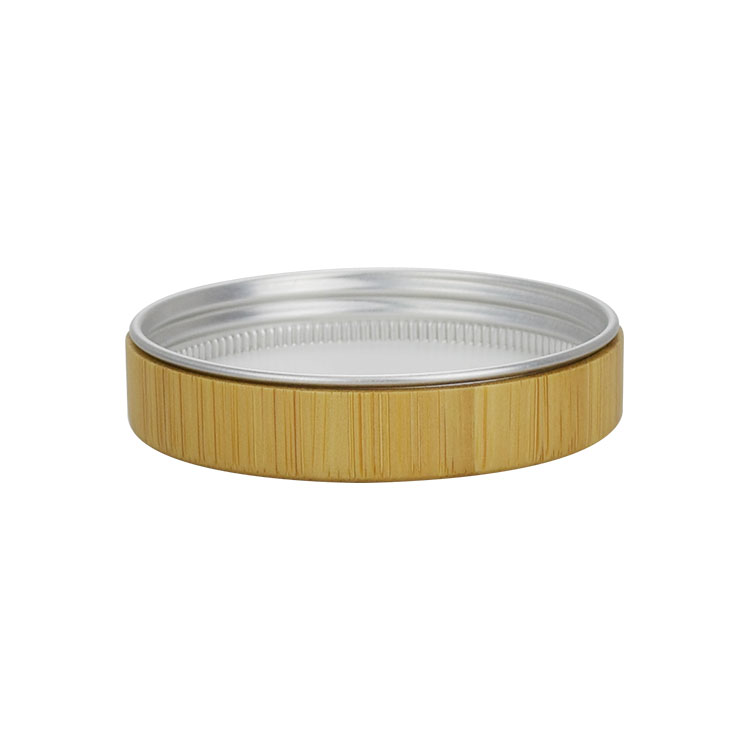natural cosmetic packaging 5-100g bamboo aluminum jar lip balm jar
