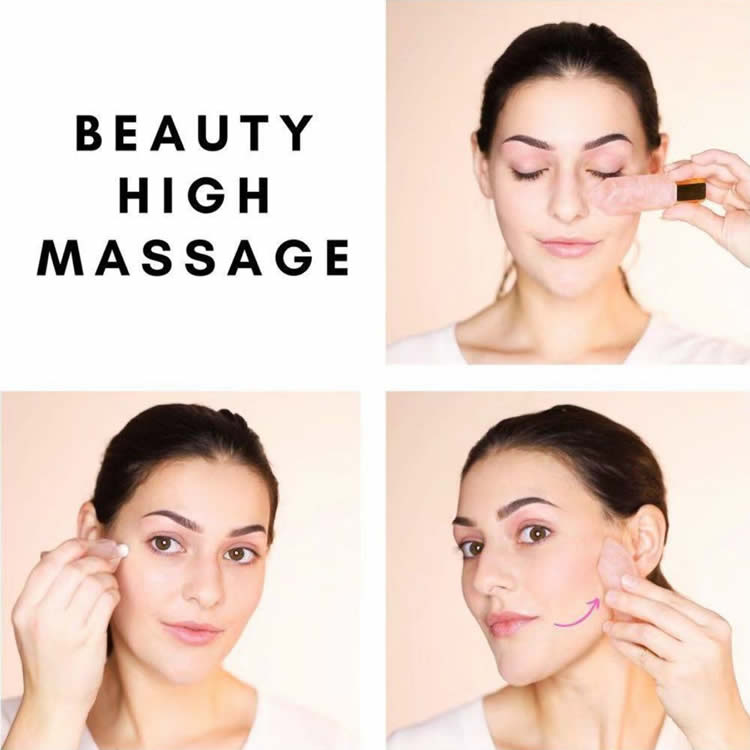 natural crystal essential oil bottle beauty high roller gemstone point Gua Sha style sculpting tool