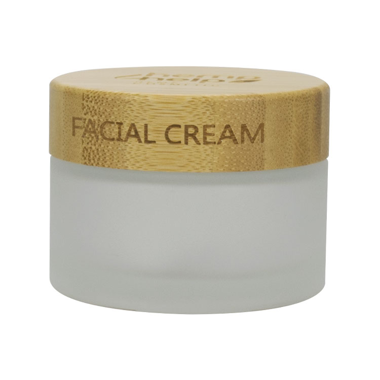 natural skincare packaging 30g 50g 100g empty bamboo facial cream jar