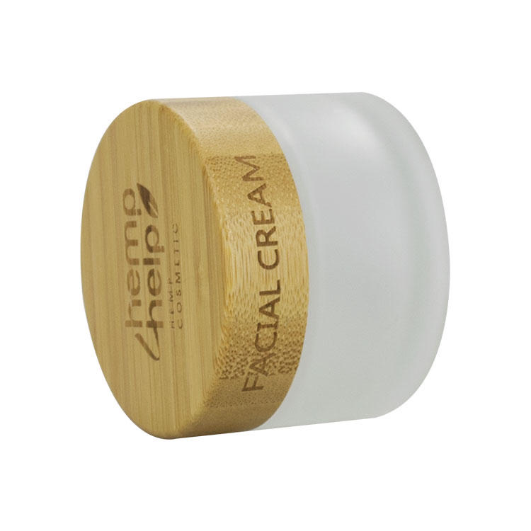 natural skincare packaging 30g 50g 100g empty bamboo facial cream jar
