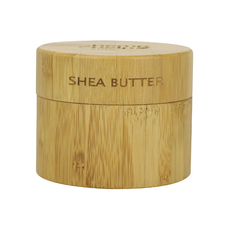 natural skincare packaging 50g 100g eco friendly bamboo jar with bamboo lid