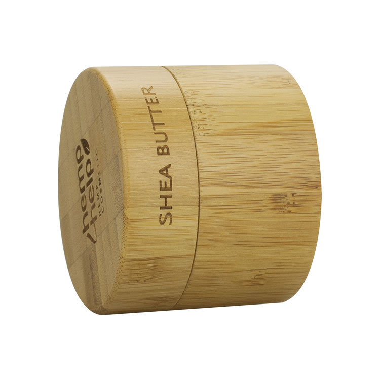 natural skincare packaging 50g 100g eco friendly bamboo jar with bamboo lid