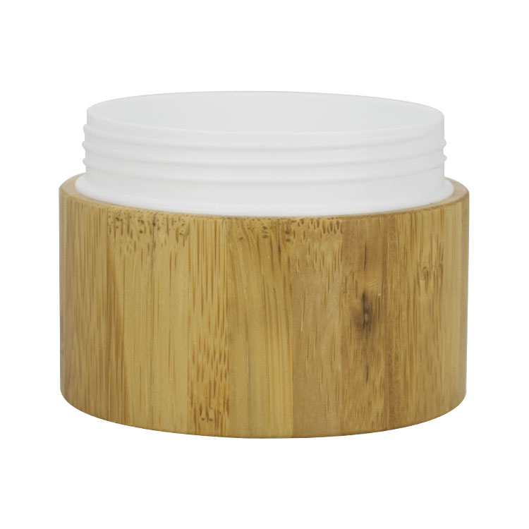 natural skincare packaging 50g 100g eco friendly bamboo jar with bamboo lid