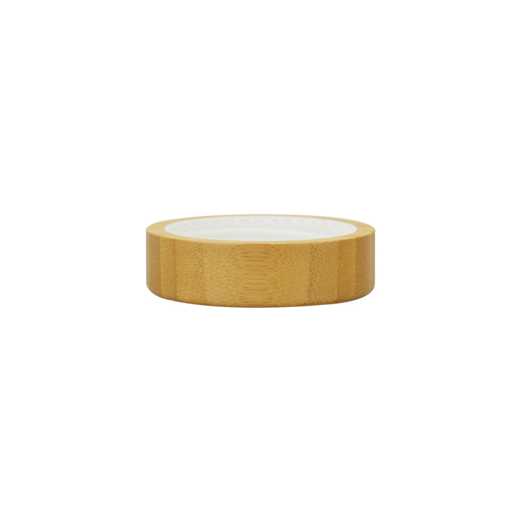natural skincare packaging 5g 15g 30g 50g 100g 200g white coated cosmetic cream glas jar bamboo lid