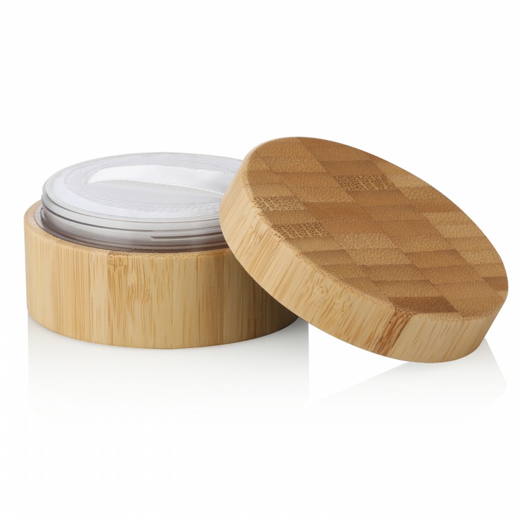 nature cosmetic container empty recycle 5g 10g 15g 20g 30g loose powder bamboo jar with bamboo lid