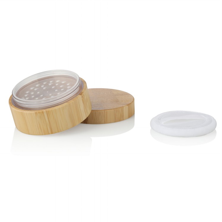 nature cosmetic container empty recycle 5g 10g 15g 20g 30g loose powder bamboo jar with bamboo lid