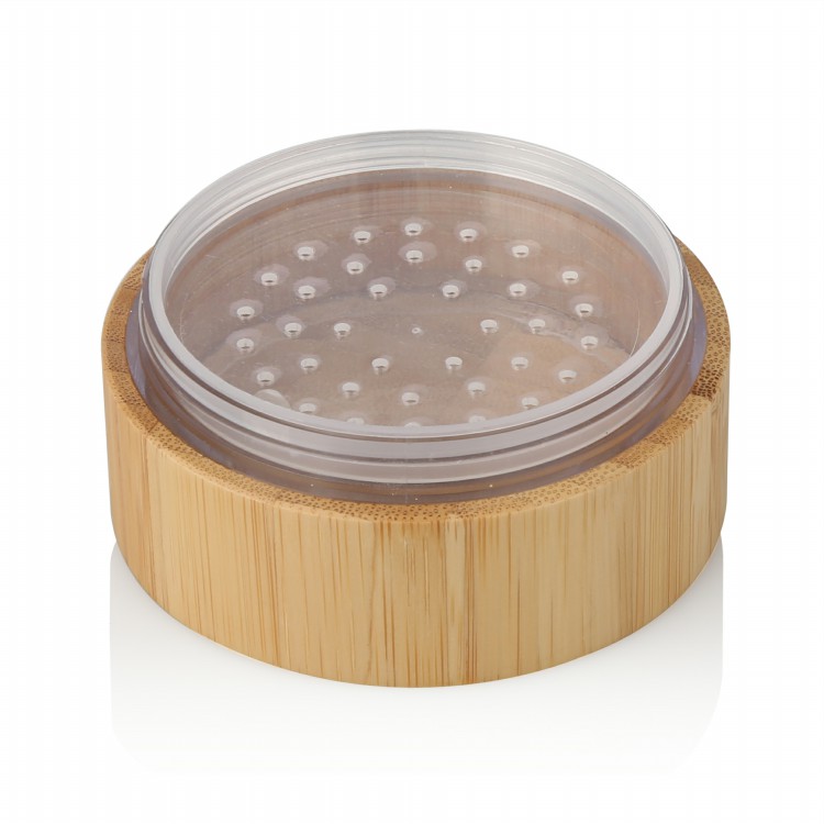 nature cosmetic container empty recycle 5g 10g 15g 20g 30g loose powder bamboo jar with bamboo lid
