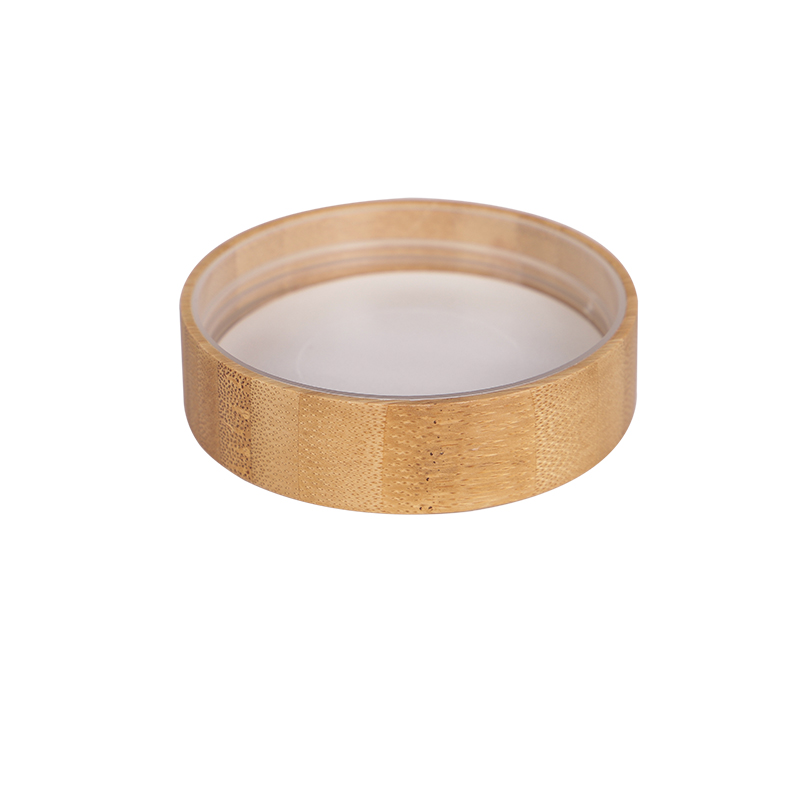 nature skin care cosmetic container packaging bamboo wood lids amber frosted plastic jars