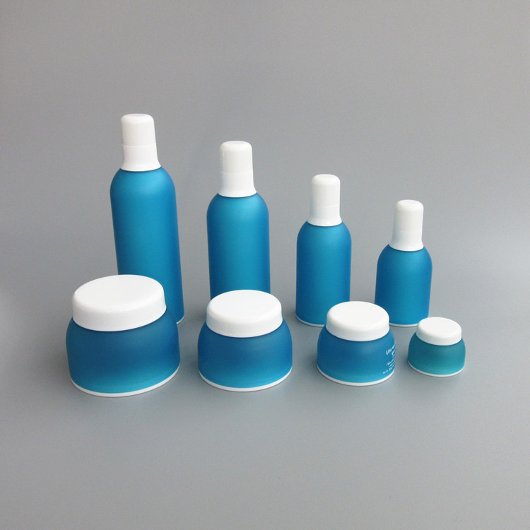 new 100ml pink organic skin care packaging,50ml facial cream packaging,blue face cream container
