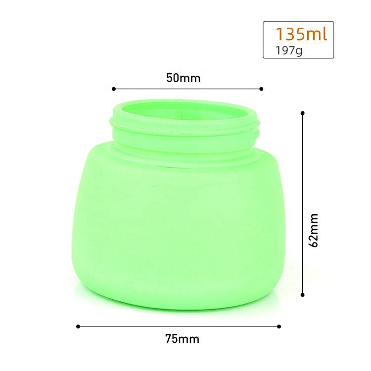 new 120g 4oz luxury cosmetic packaging matte green beauty facial mask bottle cosmetic cream jar with rose gold screw lid