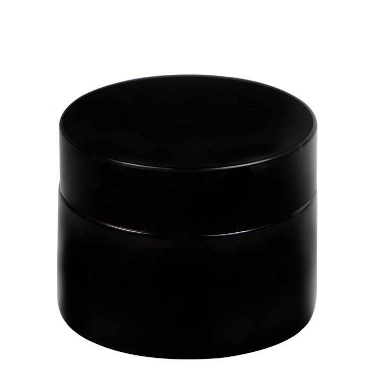 new 2021 fashion products small amber transparent round cream cosmetic jar glass