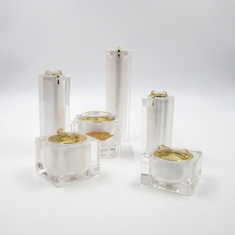 new 30ml square shape luxury skin care cosmetic packaging bottle
