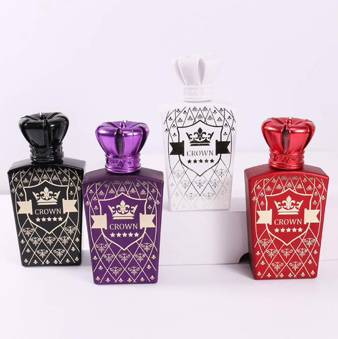 new Free sample colorful Exquisite luxury sector perfume pump spary 50ml glass bottle for perfume liquid Middle Eastern style