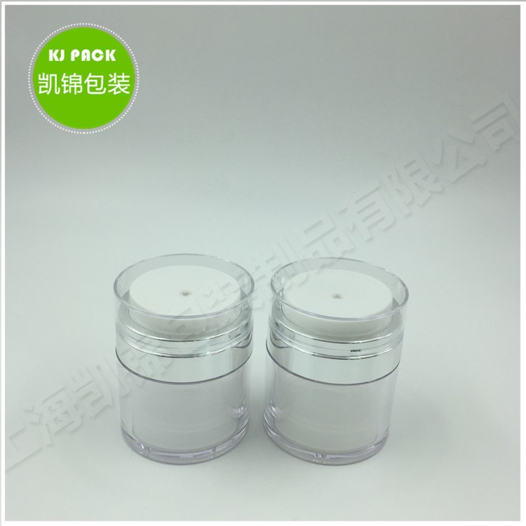 new arrival 2021 classic empty white acrylic airless cream jar 15ml 30ml 50ml acrylic bottle cosmetic serum bottle