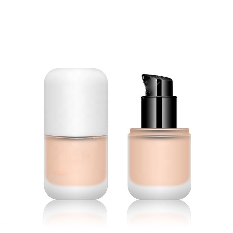 new arrival capsule pill shape skin care  lotion liquid foundation sun screen glass bottle  for cosmetic packaging