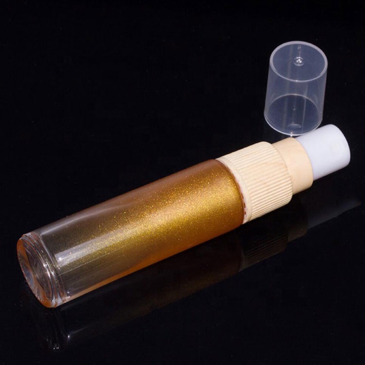 new arrival colorful frosted/clear thin perfume spray bottle 10ml with wooden like mist sprayer