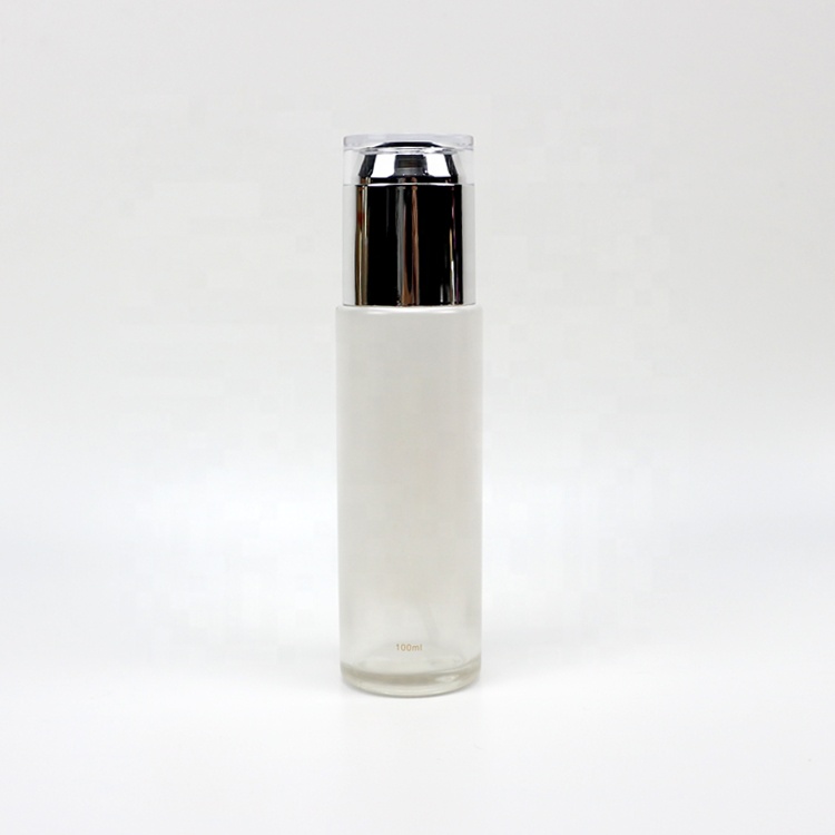 new arrival matt pink lotion packaging bottle 50g 40ml 100ml white frosted cosmetic jar straight round spray glass bottle set