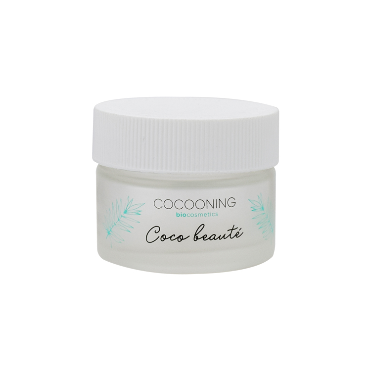 new arrival transparent glass cream 50g CRC jar with child proof cap