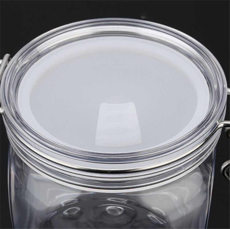 new clear octagon plastic storage airtight jar for cookie candy spice yogurt
