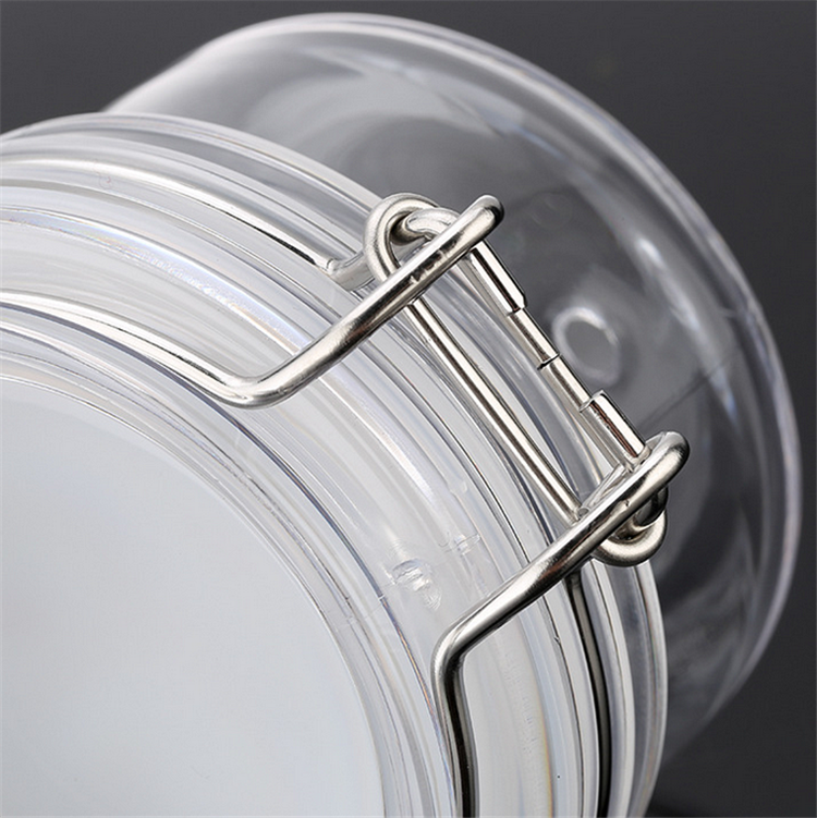 new clear round plastic storage airtight jar for cookie candy spice yogurt