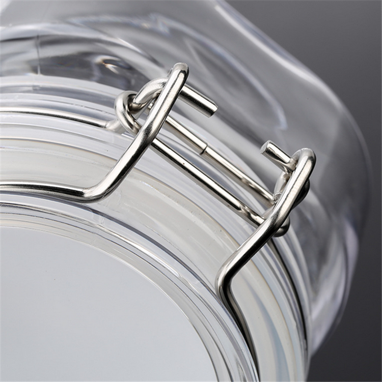 new clear square plastic storage airtight jar for cookie candy spice yogurt