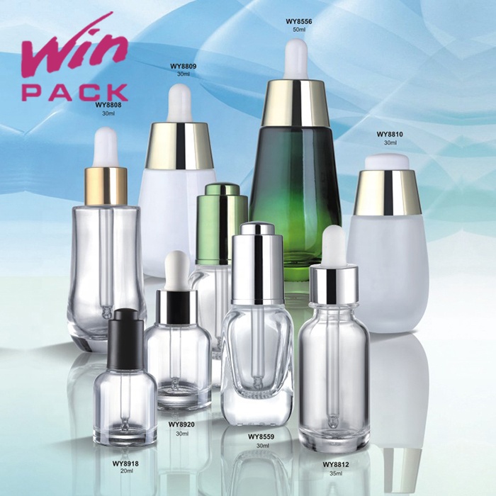 new cosmetic packing 20ml 30ml 50ml 60ml 80ml custom shape flat shoulder matte white serum glass dropper bottles