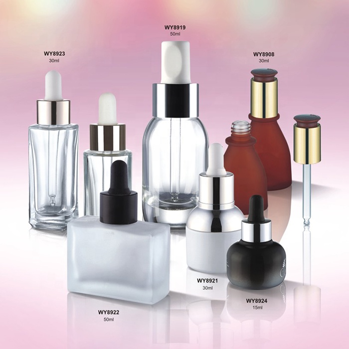 new cosmetic packing 20ml 30ml 50ml 60ml 80ml custom shape flat shoulder matte white serum glass dropper bottles
