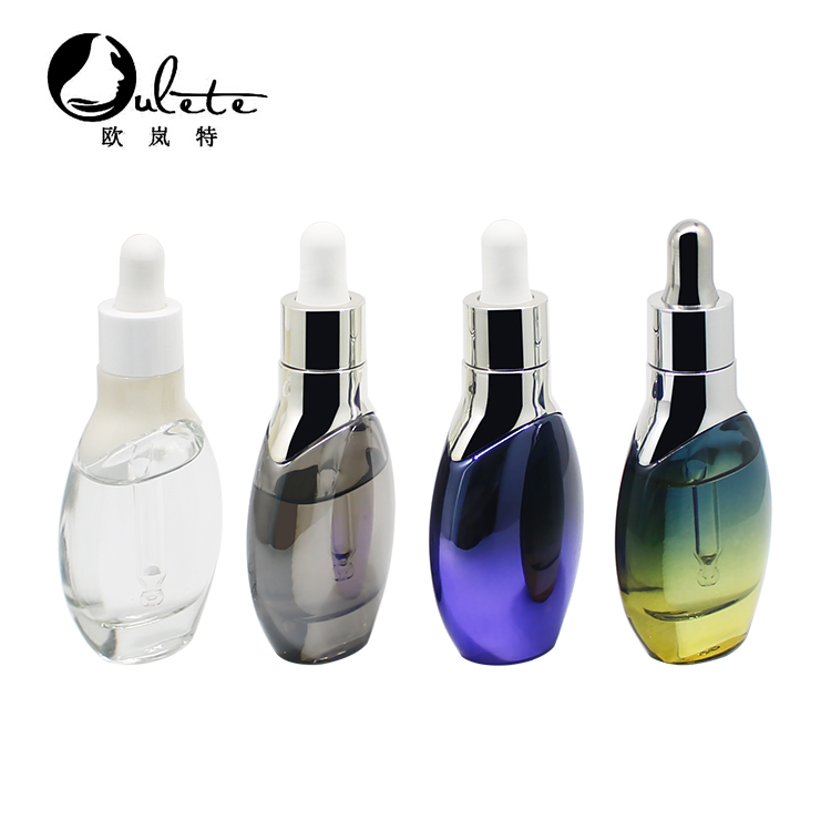 new desgin Oval Flat Square Glass Dropper Bottle 30ml Glass E Liquid Bottles With Dropper Cap