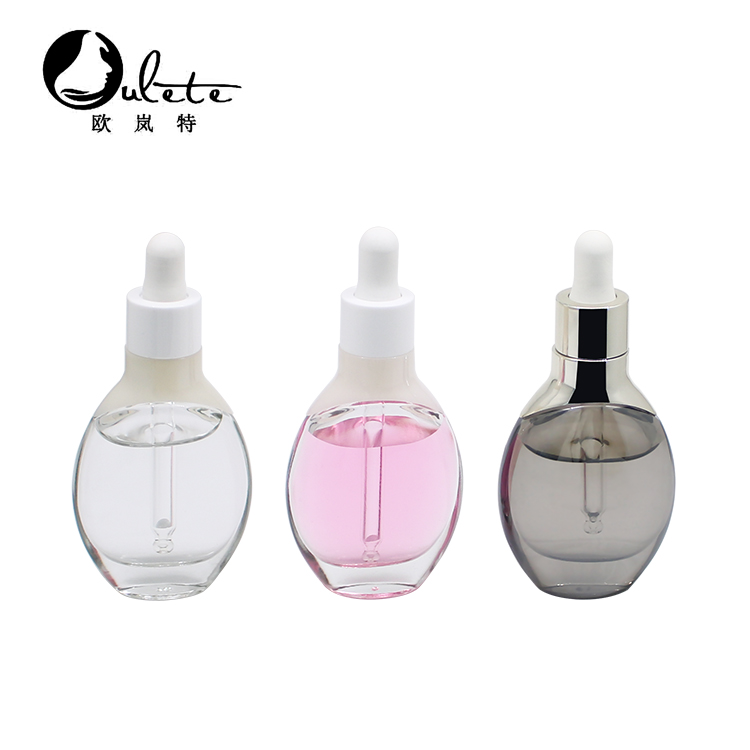 new desgin Oval Flat Square Glass Dropper Bottle 30ml Glass E Liquid Bottles With Dropper Cap