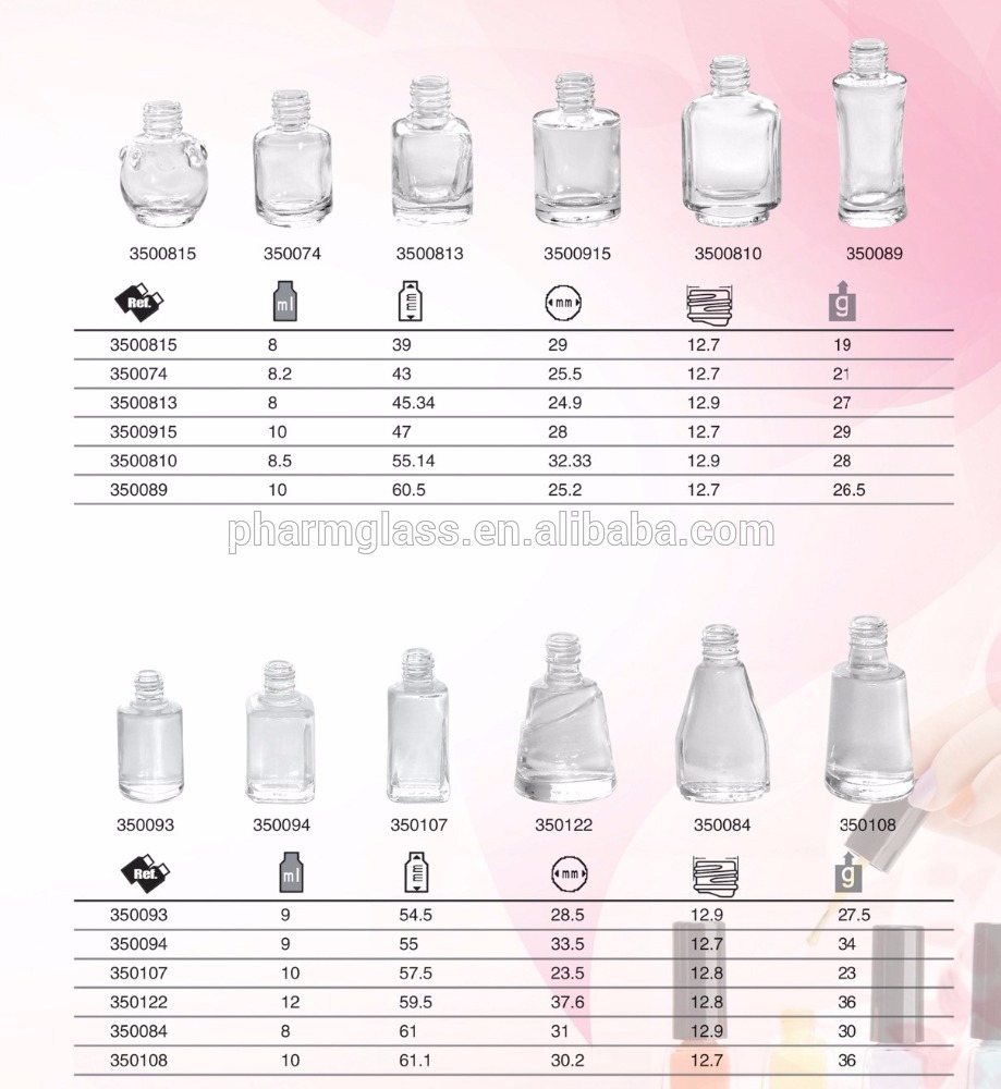 new desig nail polish bottle glass cosmetic bottle glass bottle