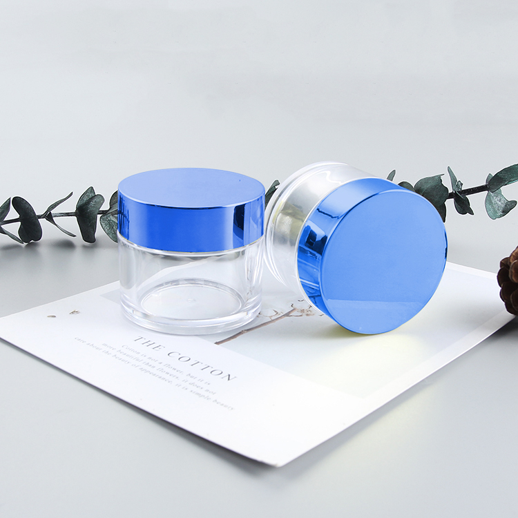 new design 15ml light blue plastic jars for cream, dipping powders, cosmetic set