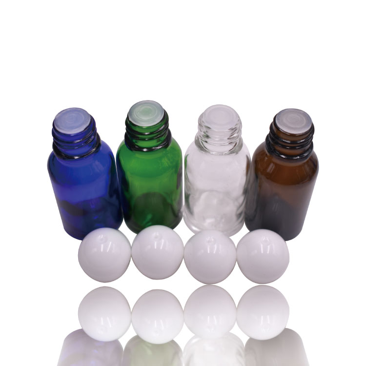 new design 2021 stocks ball shape plastic lid 0.5oz serum glass bottle, round face serum bottle 15ml