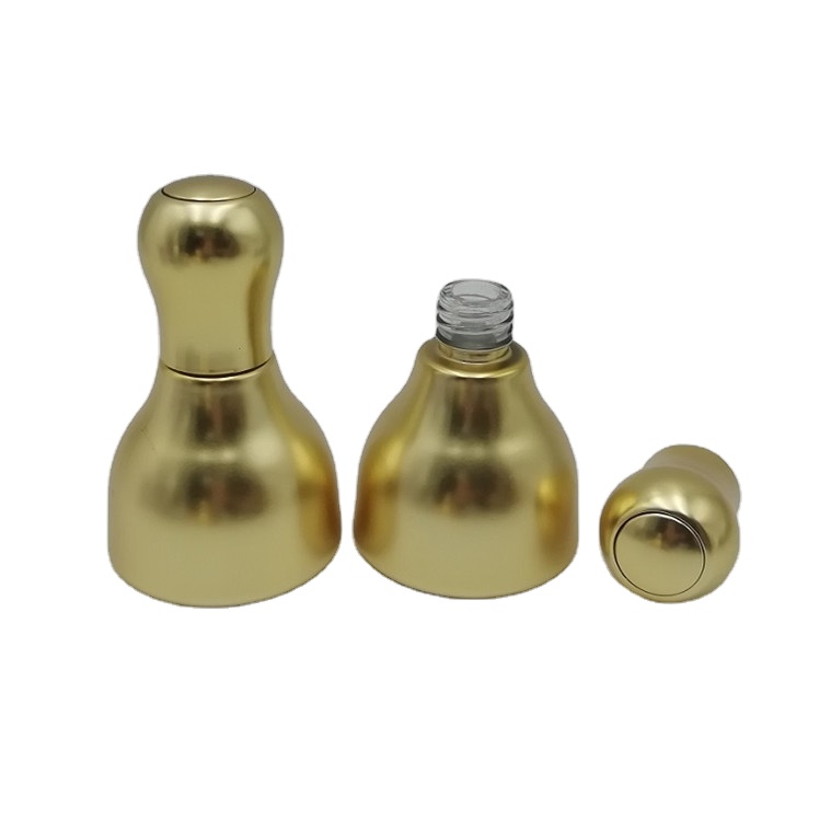 new design 30 ml glass dropper golden  bottle