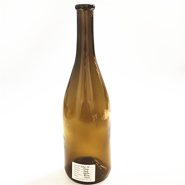 new design 750ml dark green cheap glass red wine bottles