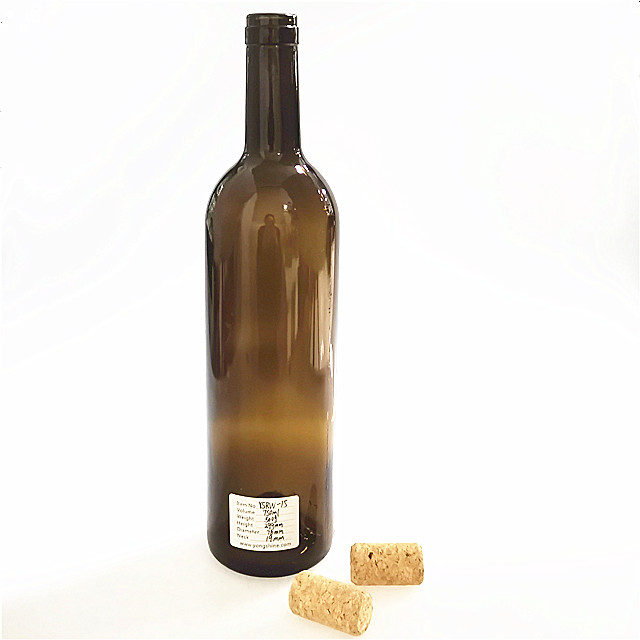 new design 750ml dark green cheap glass red wine bottles