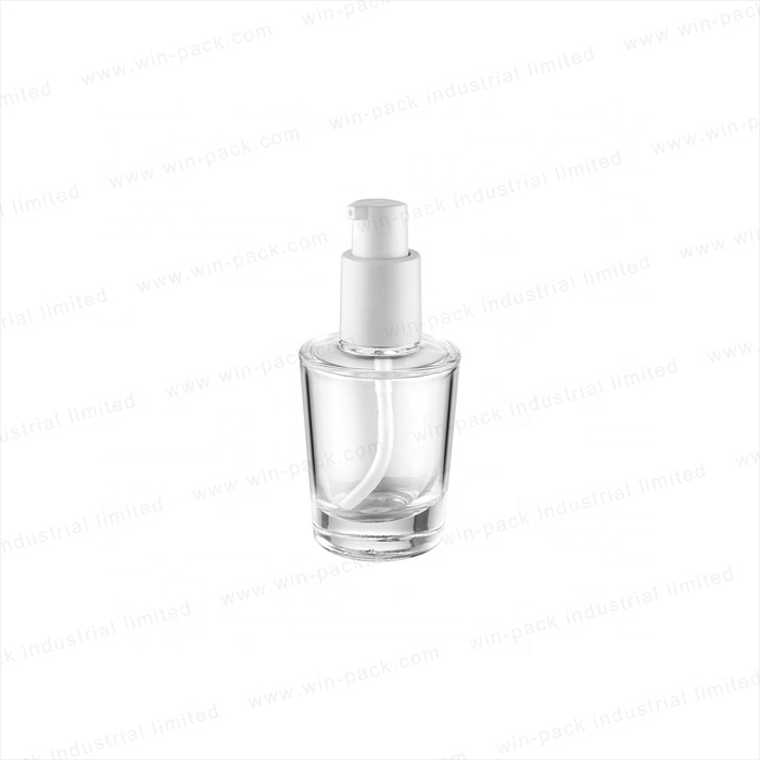 new design clear empty custom glass body lotion bottle 100ml 120ml with matte green color cap
