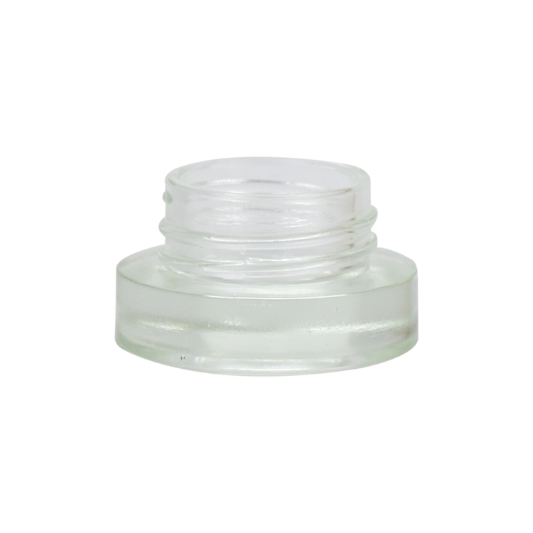 new design clear frosted 5g 15g 30g 50g glass cream jar bamboo child proof resistant cap