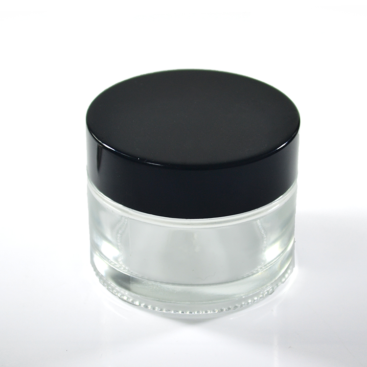 new design customized logo printing cosmetic cream jars glass skincare packaging