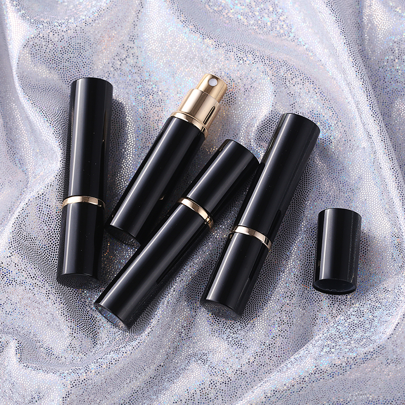 new design mini 5ml 10ml aluminum perfume atomzier bottle refillable pocket spray perfume bottle portable parfum glass bottles