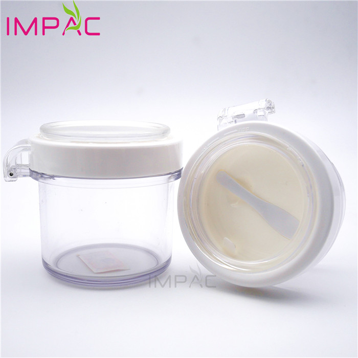 new design round clear plastic lip mask jar for scrub gel packaging set 50ml