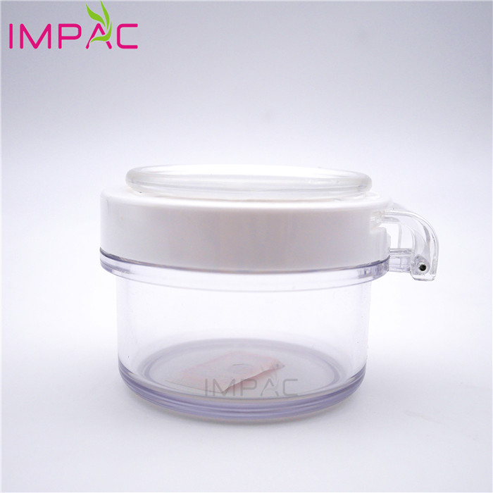 new design round clear plastic lip mask jar for scrub gel packaging set 50ml