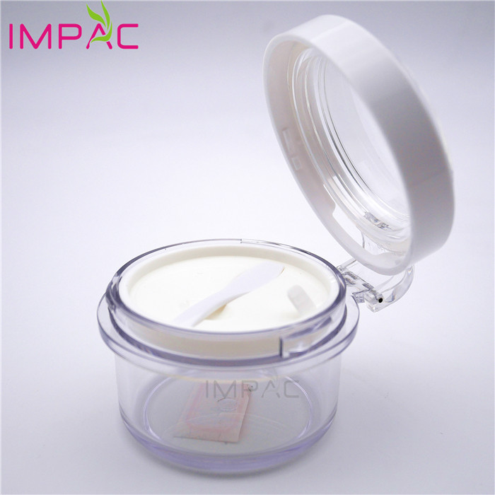 new design round clear plastic lip mask jar for scrub gel packaging set 50ml