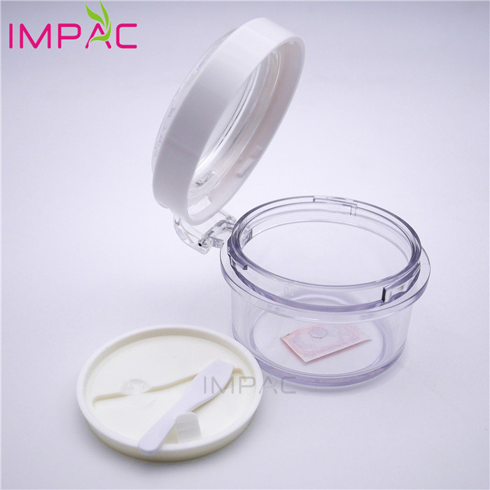 new design round clear plastic lip mask jar for scrub gel packaging set 50ml