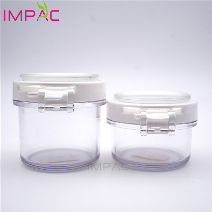 new design round clear plastic lip mask jar for scrub gel packaging set 50ml