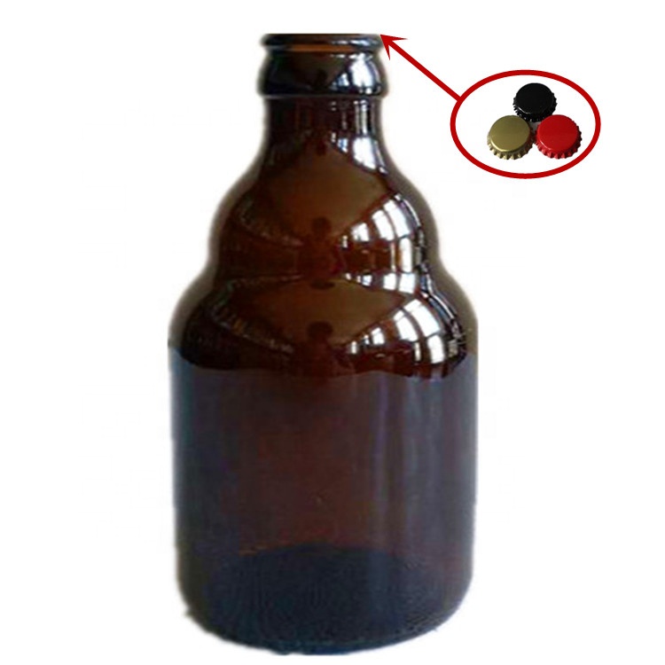 new design stubby 0.33l amber glass beer bottle