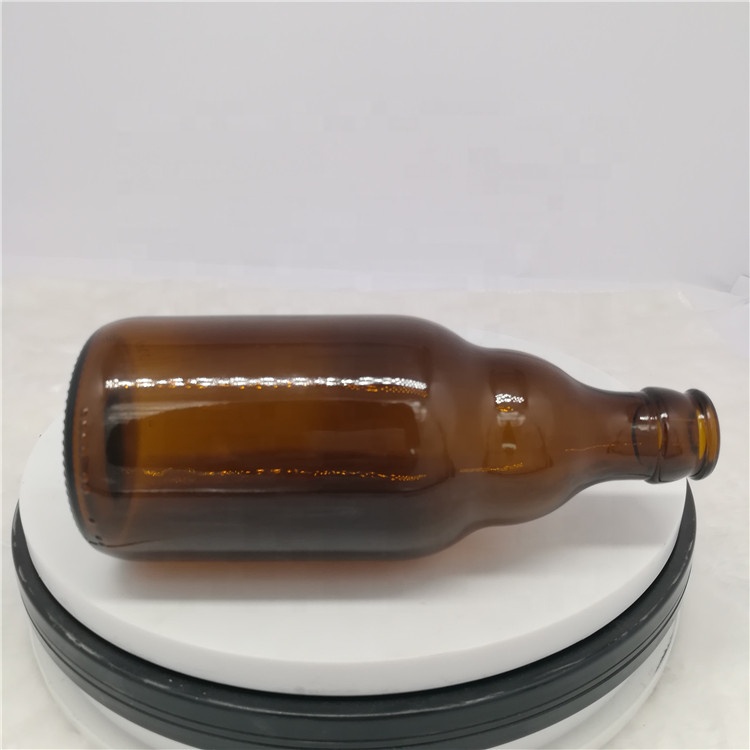 new design stubby 0.33l amber glass beer bottle