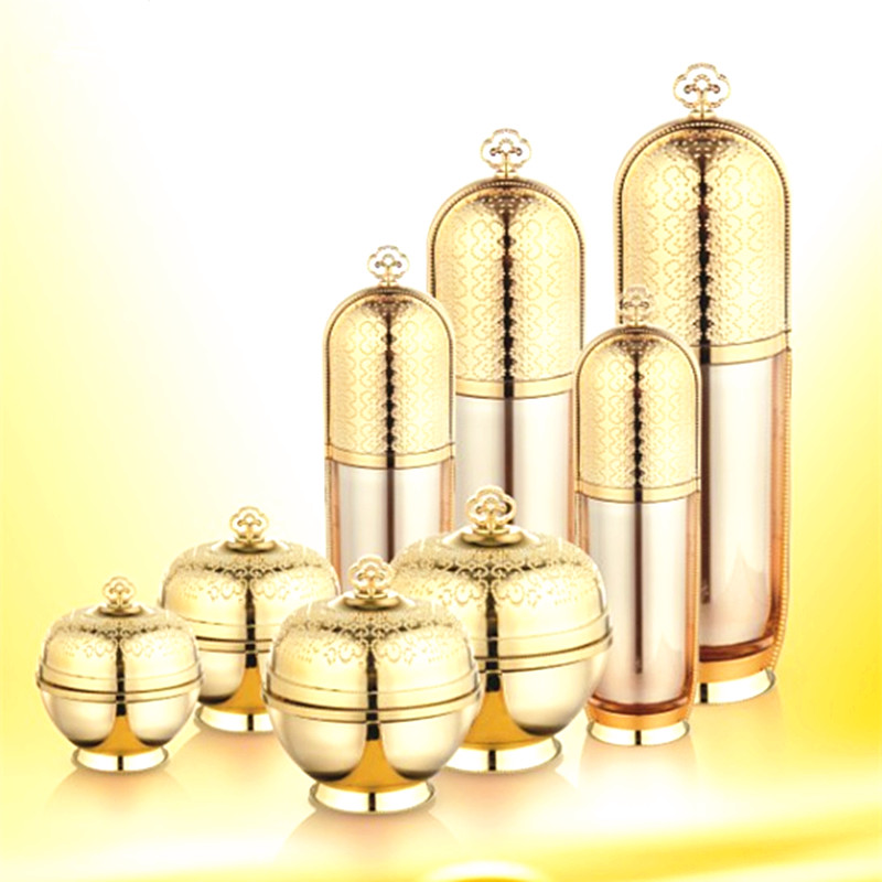 new imperial crown shape luxury cosmetic bottles acrylic bottle empty cosmetic cream jar