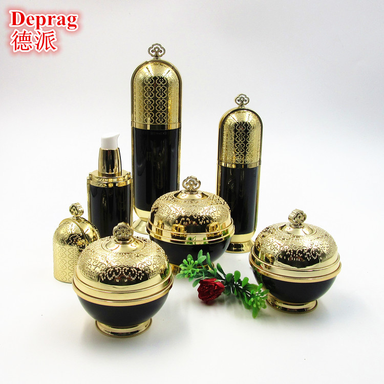 new imperial crown shape luxury cosmetic bottles acrylic bottle empty cosmetic cream jar